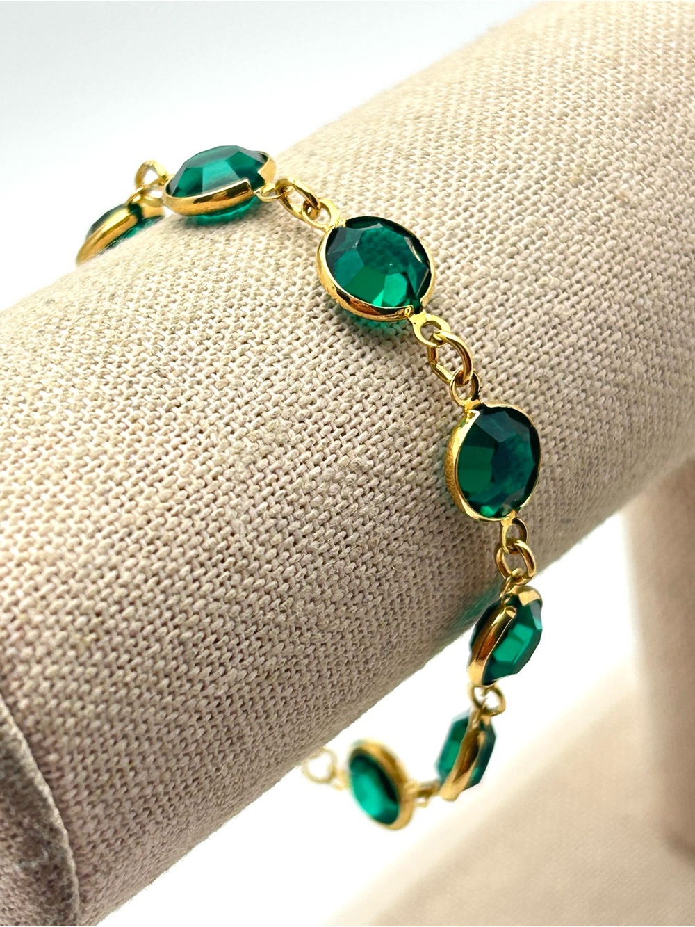 Swarovski Crystal Green Bezel Bracelet